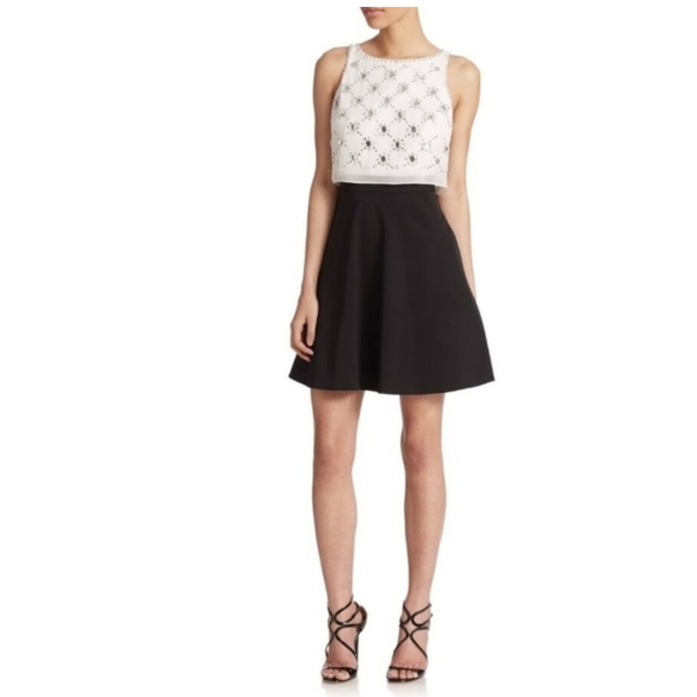 Embellished Popover A-Line formal Dress Aidan Mattox Womens size 4 NWT